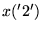 $ x('2')$