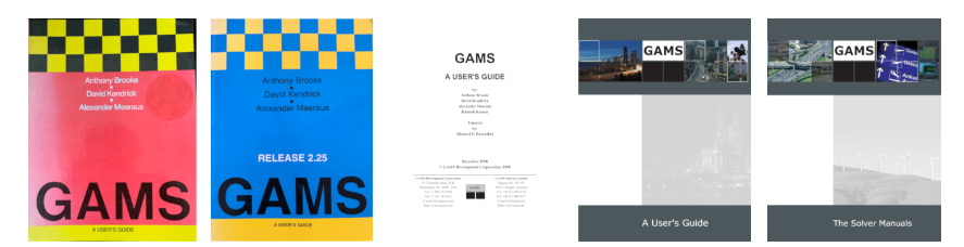Fig 1. Covers of GAMS User’s Guide and Solver Manual