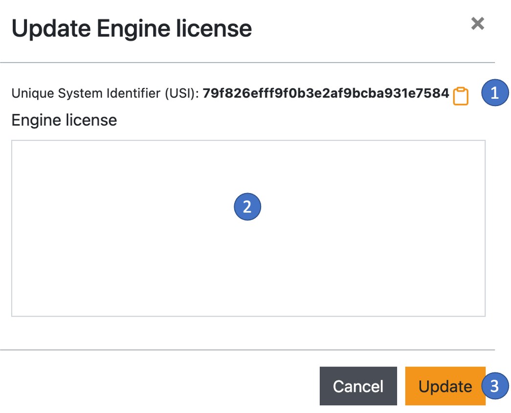 Providing Engine license