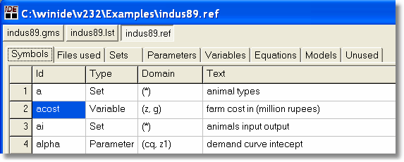 Refrence file viewer showing multiple tabs