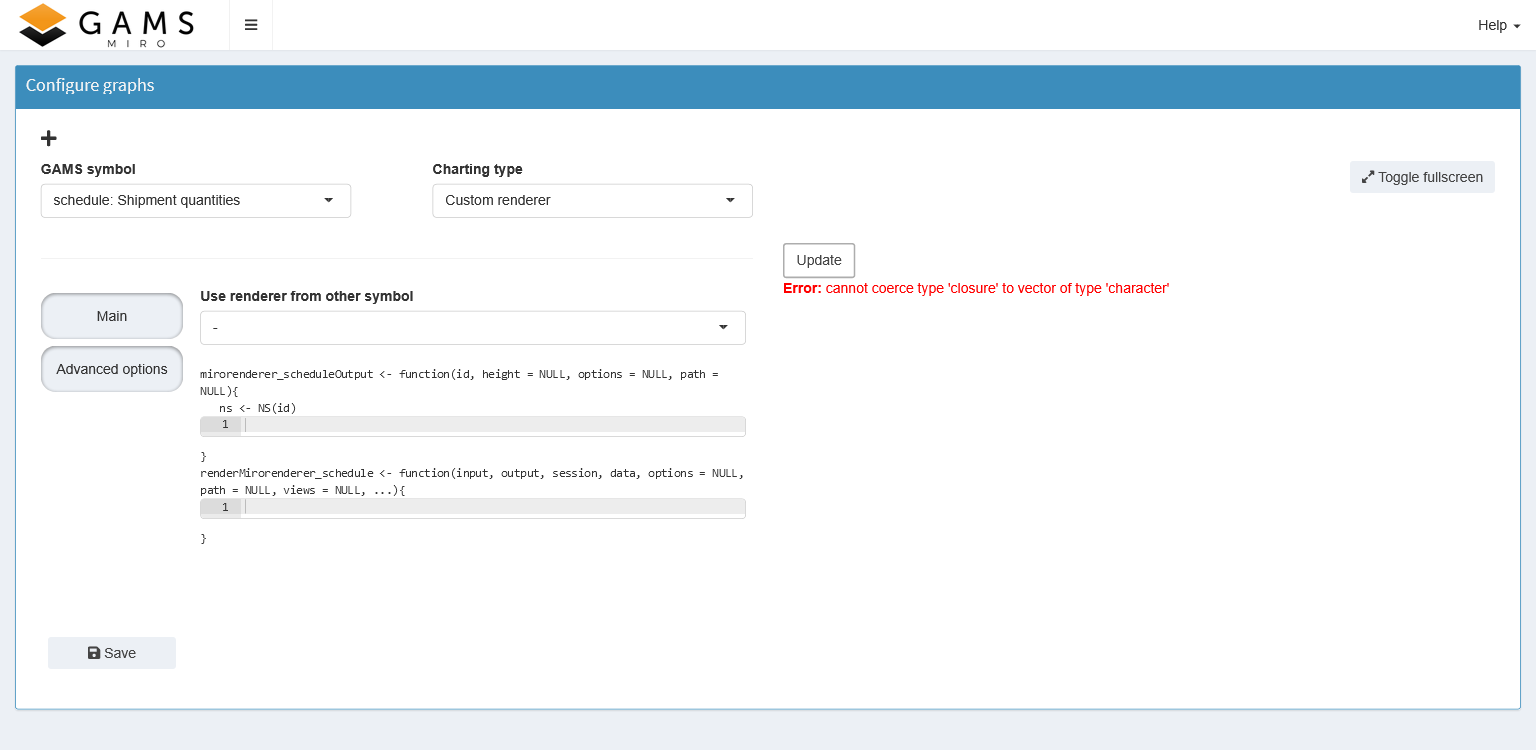 Custom graph editor configuration