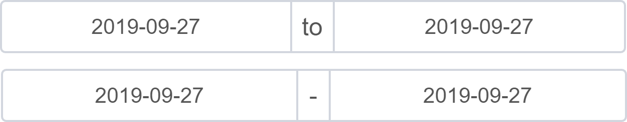 Date range separator