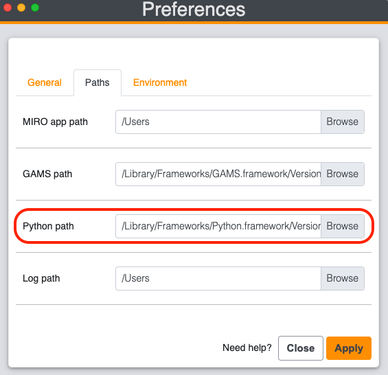 Python installation location